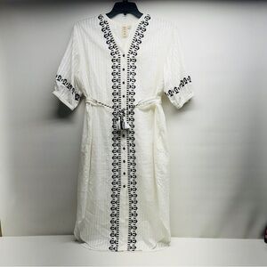 DOLAN WOMENS EMBROIDERED SHIRT DRESS SIZE M